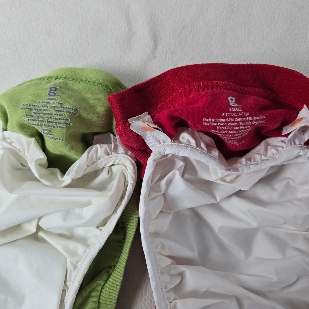 Gebo Baby Cloth Diaper Covers Reusable Small Christmas‎ Holiday Print 3 Pack